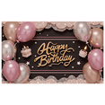 thumbnail image 2 of Pink Balloon Happy Birthday Banner Decorative Glitter Design Easy Setup for Party Background Celebration Holiday Event, 2 of 7