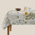 thumbnail image 3 of Spring Tablecloth Square 54x54 Inch,Sage Green Wild Flowers Table Cloth,Stain Resistance Polyester Seasonal Summer Floral Table Covers for Kitchen Dining,Small Tablecloth for Parties Picnic, 3 of 6