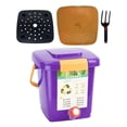 thumbnail image 1 of Almencla Kitchen Compost Bucket Composting Recycle Bucket Tight Buckle Stronger Load Bearing Garbage Can Waste Bin for Home Countertop With Fork, 1 of 8