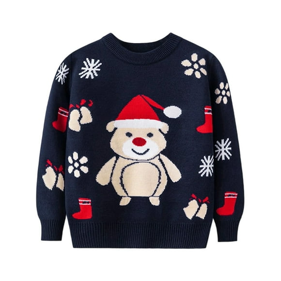 Toddler Kids Cartoon Knit Sweater For Fall And Winter Themed Crewneck Pullover For Boys And Girls Cozy Sweater Ages 1 6 All Motion Boys Sweatshirt Teen Hoodies 14 16 Hoodie Size Smal Navy 18-24 Months
