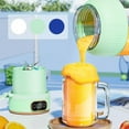 thumbnail image 6 of Multifunctional Portable Juicer Cup With Digital Display, Self-Cleaning Portable Juicer Cup, 42oz Portable Blender for Shakes and Smoothies, USB Rechargeable, 10 Blades (White), 6 of 8