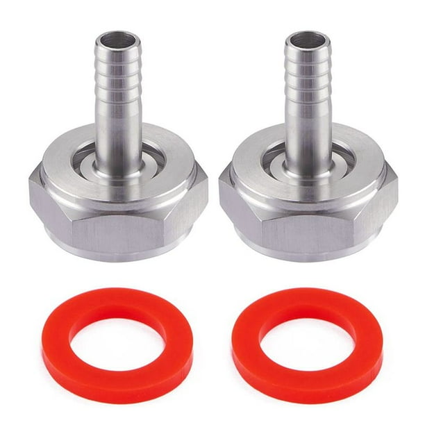 Uds. de Acoplador de Barril de Cerveza de Acero Inoxidable, Kit de Conector de LíNea de Cerveza, Tuerca Hexagonal, Rosca G de 5/8 Pulgadas X LengüEta de 5/16 Pulgadas
