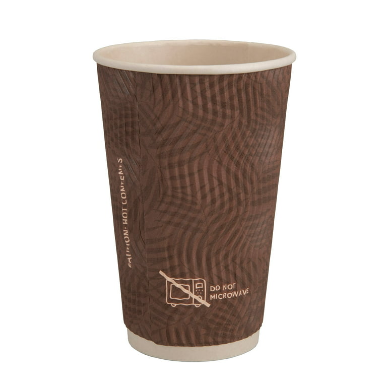 NATUREZWAY 16oz Bamboo Disposable Double Layered Hot & Cold Cups