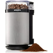 Angle View: KRUPS GX4100 Electric Spice Herbs and Coffee Grinder with Stainless Steel Blades and Housing, 3-Ounce, Gray