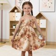 thumbnail image 5 of Ttyddzy Woman' Casual-Dresses Sleeveless Camisole A-Line Dress for 2Y-7-8Y，Brown Rose Pattern, 5 of 8