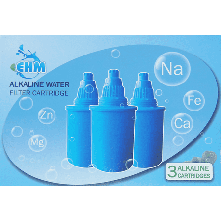 EHM * 3 PC REMPLACEMENT FILTRE CARTOUCHES - BPA libre et filtres anti-bactérien - Sain, propre et Toxine sans eau en quelques minutes - augmenter votre énergie et niveaux du système immunitaire