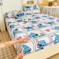 thumbnail image 1 of -sábanas estampadas de Lilo & Stitch para niños, protectores de colchón antideslizantes de dibujos animados, respetuosos con la piel, ropa de cama, 1 of 5