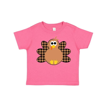 

Inktastic Thanksgiving Cute Plaid Turkey Gift Toddler Boy or Toddler Girl T-Shirt