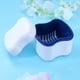 thumbnail image 3 of EeaseMX Caja para dentaduras postizas (2 unidades), caja de baño para dentaduras postizas, caja de almacenamiento con cesta de enjuague (azul), 3 of 8