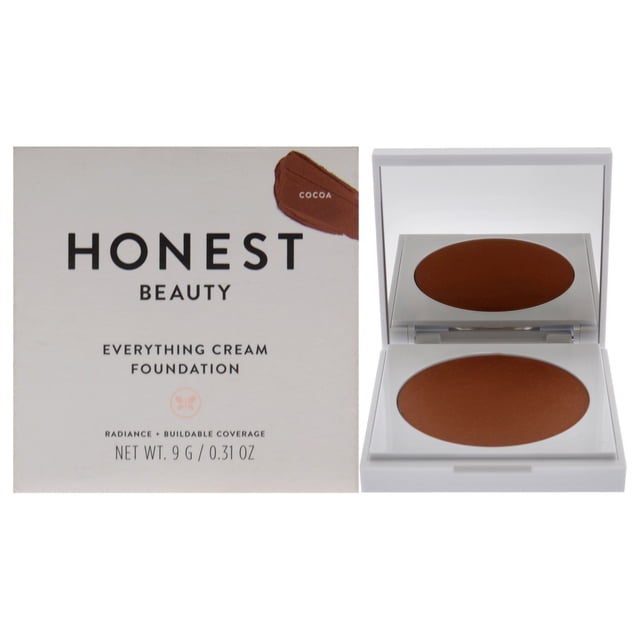 Base de maquillaje compacta Everything Cream - Cacao de Honest para mujeres - Base de 0,31 oz