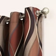 thumbnail image 6 of No. 918 Intersect Wave Print Casual Textured Curtain Panel, 48"x84", Paprika Red, 6 of 6