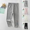 thumbnail image 4 of Odeerbi 2-8 Años Niñas Mallas de Algodón Con Estampado Love Mallas Elásticas Pantalones Capris Verano Pantalones Elásticos Transpirables, 4 of 4