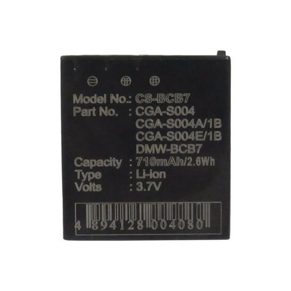 Replacement Battery For Panasonic 3.7v 710mAh Camera Battery