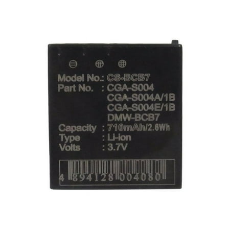 Image of Replacement Battery For Panasonic 3.7v 710mAh Camera Battery