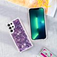 thumbnail image 3 of Aesthetic Funda para Samsung Galaxy S22 Ultra Case Clear Silicone for Women Girls, Cute Phone Case Samsung S22 Ultra Case Glitter Pink Shockproof and Bumpers Cover (Purple), 3 of 14