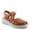 CAMEL, variant on Women's GALAVIS Leather Wedge Sandals – Closed-Toe Sporty Sandal with Hook-and-Loop Closure and Cushioned Footbed