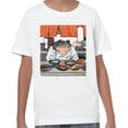 thumbnail image 2 of Smartprints Frog Diner Feast Japanese Vintage Art Youth's T-Shirt White, Cotton, XS, 2 of 4