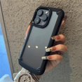 thumbnail image 5 of Luxury Hybrid Soft Bumper Hard Acrylic Case For iPhone 15 14 13 12 11 Pro Max Metal Lens Ring Shockproof Armor Transparent Cover, 5 of 5