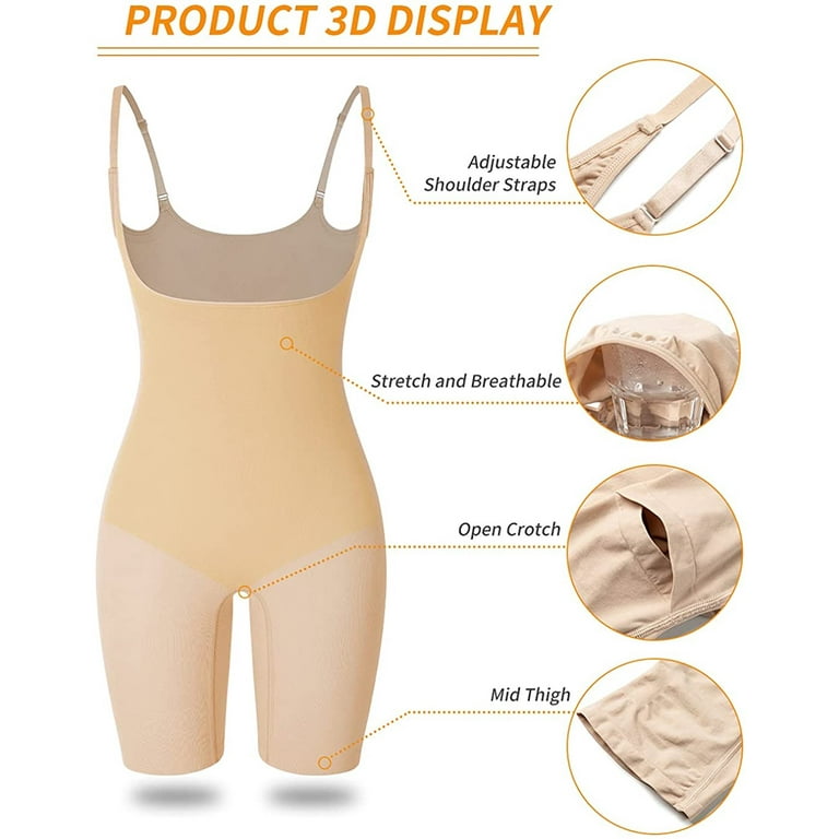 MANIFIQUE 2 Piece Shapewear Bodysuits Women Clothing Tummy Control Seamless  Full Body Shaper V Neck Jumpsuits Top 