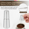 thumbnail image 4 of WDT Espresso Tool Espresso Distribution Tool, Needles Espresso Coffee Stirrer for Barista, for Espresso Distributor,1 * Powder distributor 8 * Powder distributor needle,Silver, 4 of 6