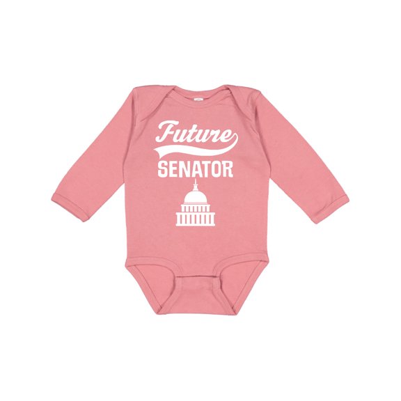 Inktastic Future Senator Kids Politics Boys or Girls Long Sleeve Baby Bodysuit