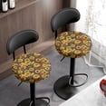 thumbnail image 3 of ZIATUBLE Sunflower Bar Stool Cover Cushion Non Slip Round Stool Covers with Padding Size S Replacement Chair Seat Cushion Slipcover Set 2 Pack Foldable Padded Bar Stool Covers Round, 3 of 6