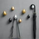 thumbnail image 4 of Set of 2 Creative Water Drop Coat Hook Hook Wall Decor Modern Decoration, 7.5 x 4.8cm / Gold, 4 of 5