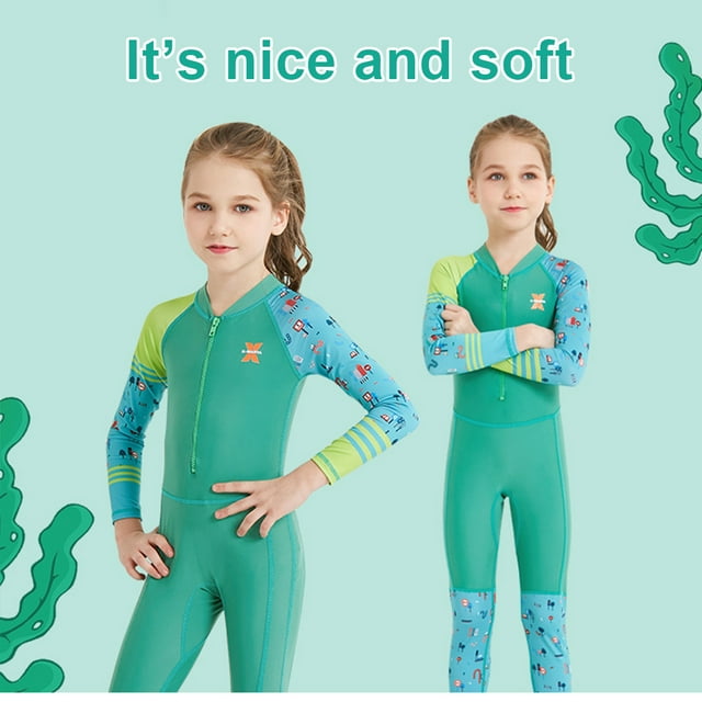 Combinaison de Plongée pour Enfants, Combinaison pour Enfant, Combinaisons pour Enfants, Tenue de Natation Anti-Coup de Soleil, Combinaisons Confortables pour l'Été, Natation, Surf, Plongée, Vert G