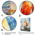 thumbnail image 3 of Designart "Sailboat modern Winds II" Nautical & Beach Floater Framed Wall Art Living Room, 3 of 7