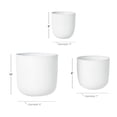 thumbnail image 5 of DecMode 9", 7", 6"H Round White Metal Floating Dome Wall Planter (3 Count), 5 of 13