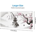 thumbnail image 2 of Japanese Cherry Blossom Gaming Mouse Pad Non-Slip Rubber Base 31.5×11.8 with Stitched Edges Waterproof Pads Computer Gaming Mousepads for Work Game Office Home, 2 of 6
