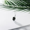 thumbnail image 4 of Gem Stone King 2.79 Cttw Black Onyx and White Lab Grown Diamond Pendant Necklace for Women set in 925 Sterling Silver | Gemstone Birthstone | Cushion Cut 10X8MM | With 18 inch Silver Chain, 4 of 6