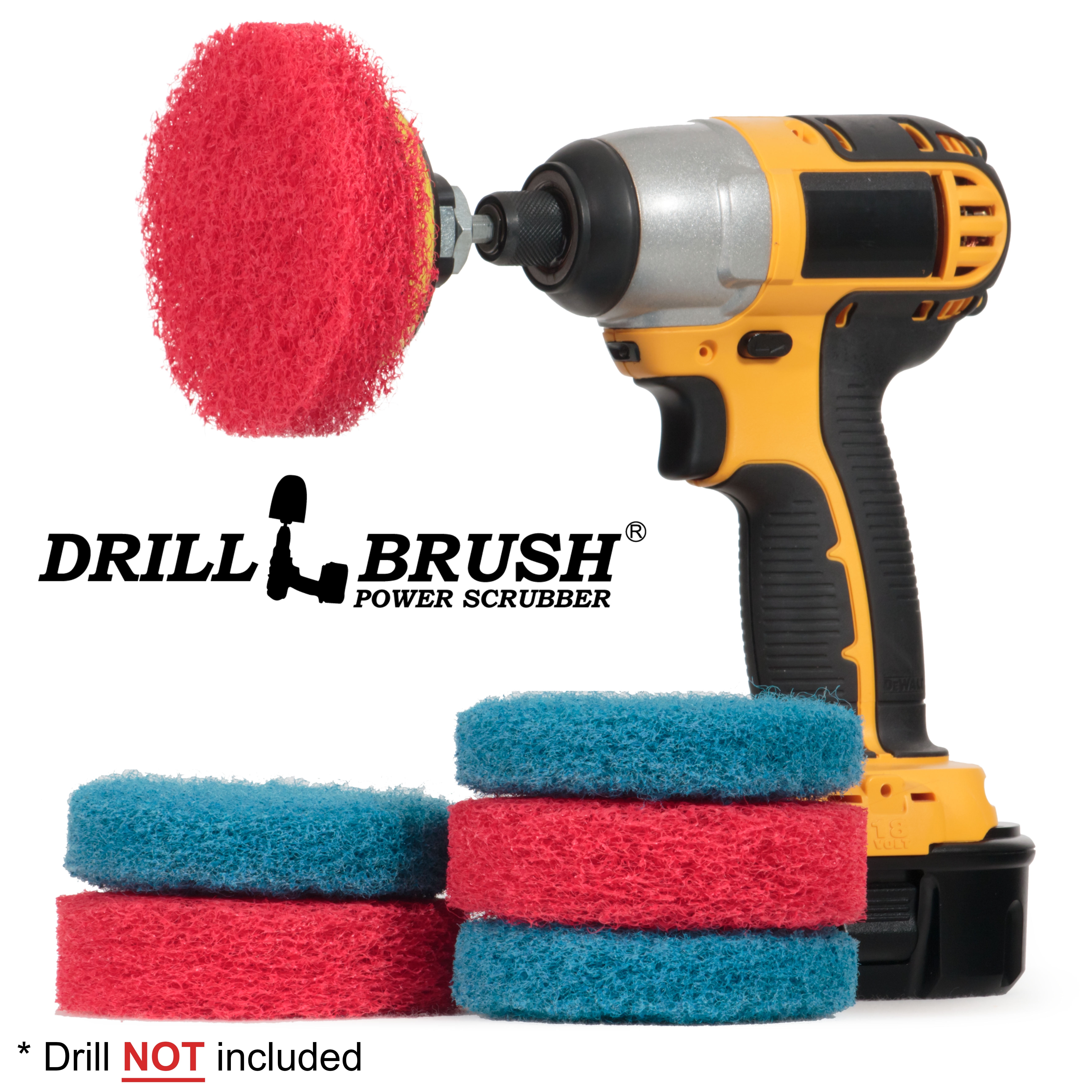 Cordless Drill Attachment Scrub Scour Drill Pads Hard Water