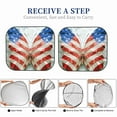 thumbnail image 6 of Sikiie Patriotic Butterfly Floral Print Foldable Car Windshield Sun Visor, Car Window Sunshade Suitable for Sedan, SUV and Truck Car Accessories-Small, 6 of 6