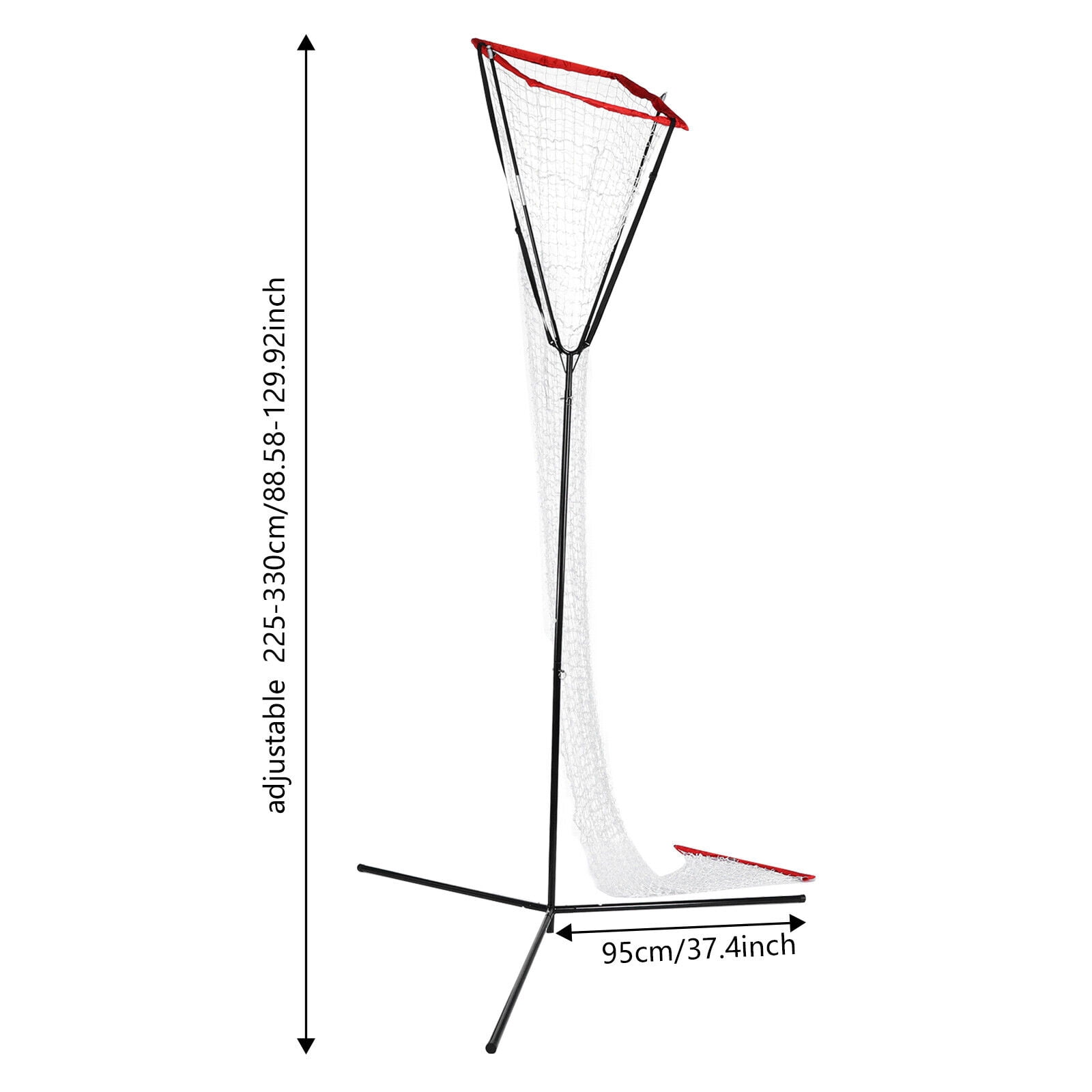 ToppiJoy Adjustable Volleyball Training Net Frame with Practical Black Straps Ground Spikes & Stable Base,Volleyball Training Equipment for Gymnasiums, Playgrounds, Beaches
