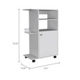 thumbnail image 2 of Newboti Furniture Columba Kitchen Cart, Single Door Cabinet, Four Caster 47722, 2 of 8