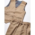 thumbnail image 2 of Geoffrey Beene Boy's Modern Fit 5-Piece Jacket Vest Trousers Shirt Tie Notch Lapel Suit Set - Colors, 2 of 5