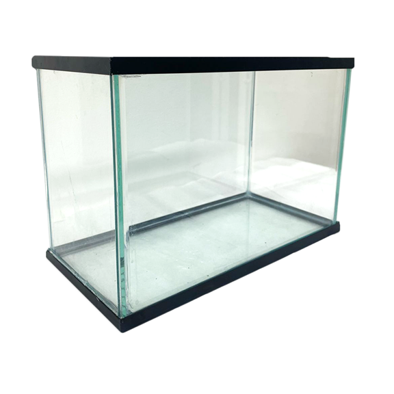 Pecera Para Acuario O Terrario De 30x15x20 Capacidad 10l Borde Negro