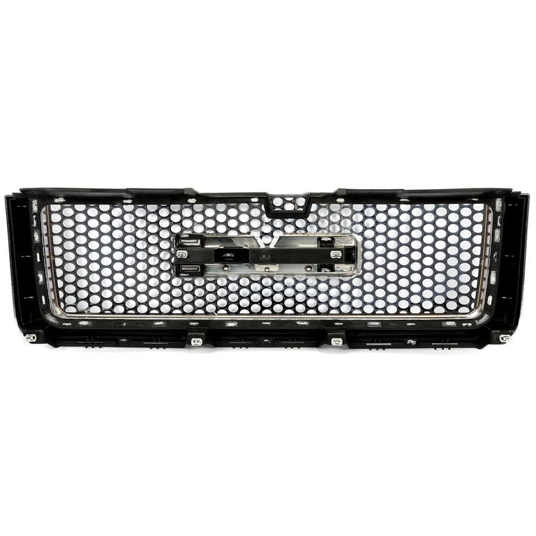 4pc Chrome ABS Grille Insert For 2014-2015 GMC Sierra - Trim Overlay, No Tools Installation