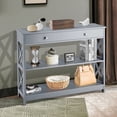 thumbnail image 3 of Console Table 3-Tier with Drawer and Storage Shelves, 3 of 7
