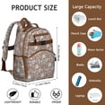 thumbnail image 6 of Hedgehog Mushroom Leaves Pattern Backpack for School,Cute School Bag,Schoolbag with Adjustable Shoulder Straps & Padded Back,15.25"x11.5"x5.25", 6 of 6