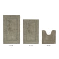 thumbnail image 2 of Better Trends Luxury 3 Piece Bathroom Rugs Set 100% Cotton Bath Rug Soft, Water Absorbent, Reversible, Machine Washable for Bathroom Decor Toilet Base Contour, Runner Mat Beige Lux Collection, 2 of 4