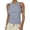 Light Gray, variant on Womens Tank Tops High Neck Sleeveless Ribbed Tank Casual Basic Thick Strap Slim Fitted Shirts