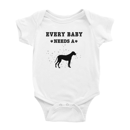 

Every Baby Needs A Daniff Dog Funny Baby Bodysuit For Boy Girl 0-3 Months