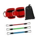 thumbnail image 3 of Bandas de resistencia para tobillos con puños, bandas para tobillos para hacer ejercicio y entrenamiento físico. Rojo, 3 of 9