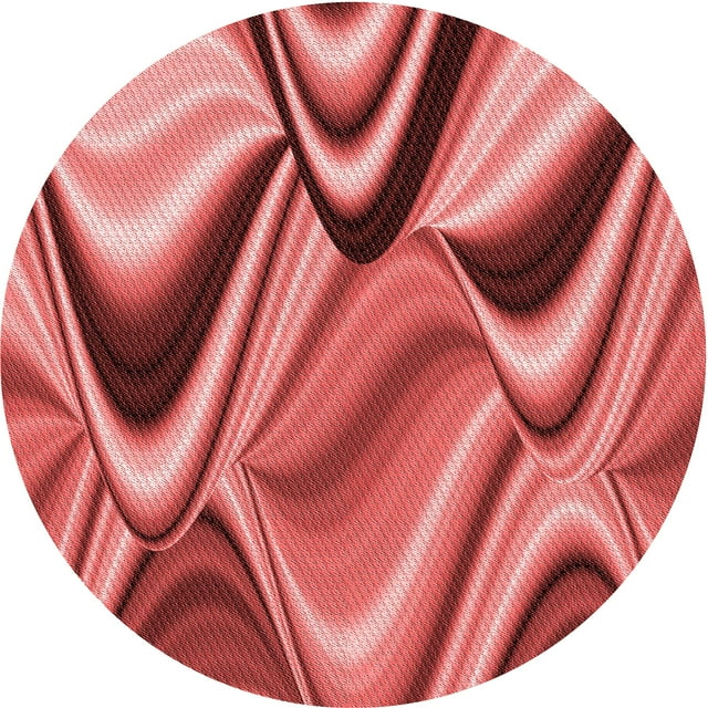 Ahgly Company Tapis d'Intérieur Lavable en Machine Carré Rouge Transitionnel, 3 Pieds Carré