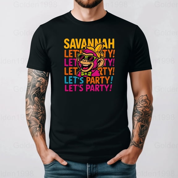 Savannah Party Animals Family Matching Funny Baseball Graphic Tee,for men & women up to 5XL