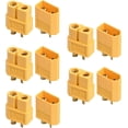 thumbnail image 1 of 10 Pcs XT60 Connectors, XT60 Battery Connectors XT60 Battery Connector Socket for RC Battery Toy Vehicle, 5 pcs Male Connectors and 5 pcs Female Connectors, 1 of 4
