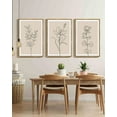 thumbnail image 6 of Vintage Floral Minimalist Wall Flower Wall Art Hanging Decor Bohemain Botanical Prints Artwork for Office Dining Room Hallway 24x36in Natural Framed, 6 of 8