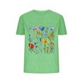 thumbnail image 1 of Birdeem Blouses pour Femmes Blouses Imprimées Fleurs Manches Courtes Col Rond Haut, 1 of 12
